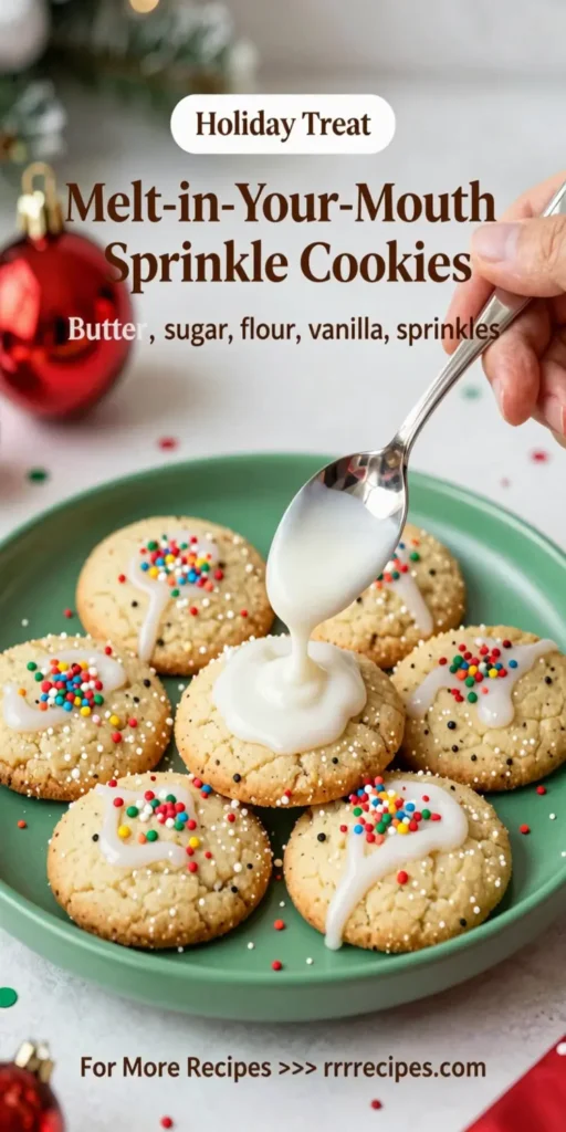 Melt-in-Your-Mouth Christmas Sprinkle Cookies