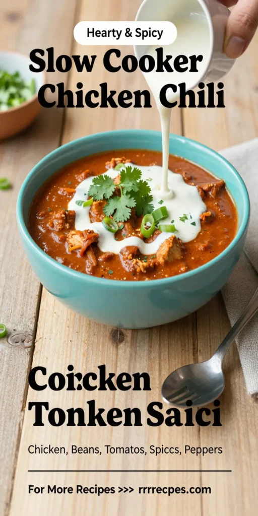 Slow Cooker Buffalo Chicken Chili