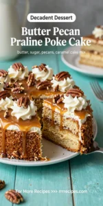 Butter Pecan Praline Poke Cake