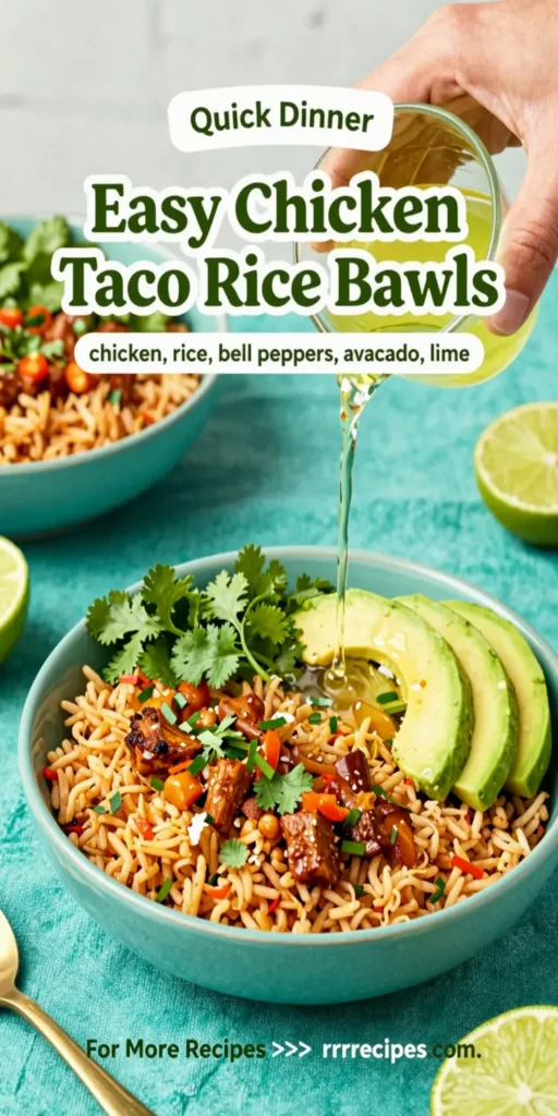 Easy Chicken Taco Rice Bowls