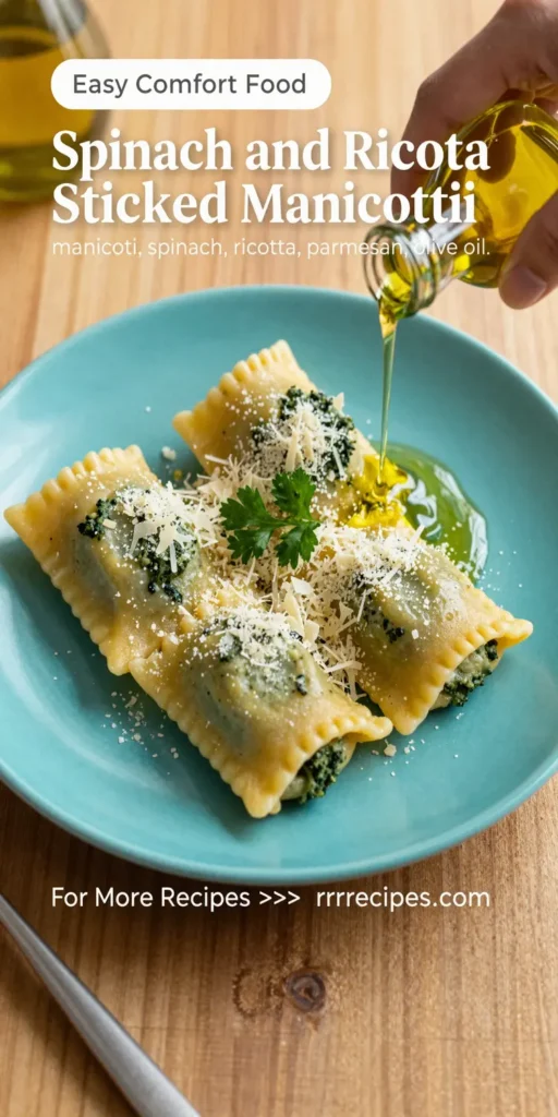 Spinach and Ricotta Stuffed Manicotti