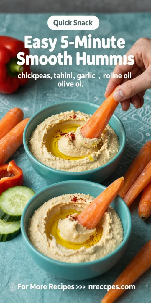 Easy 5-Minute Smooth Hummus