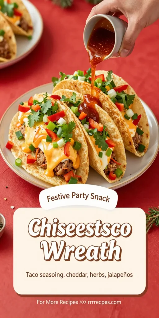Christmas Taco Cheese Ball Wreath