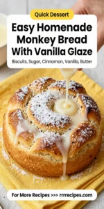 Easy Homemade Monkey Bread With Vanilla Glaze
