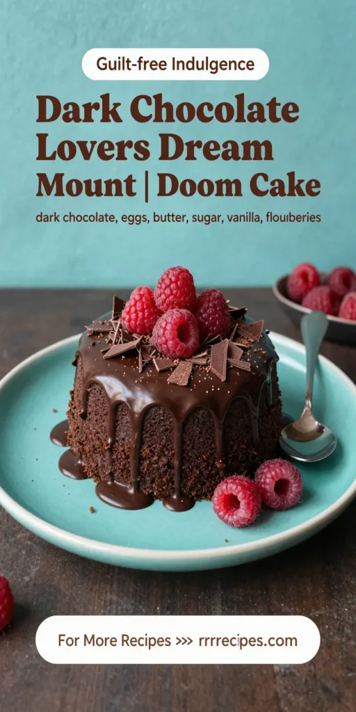 Dark Chocolate Lovers Dream | Mount Doom Cake