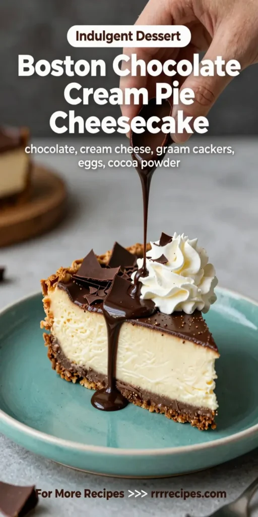 Boston Chocolate Cream Pie Cheesecake