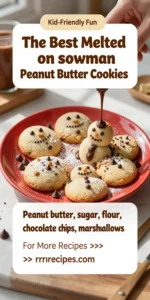 The Best Melted Snowman Peanut Butter Cookies