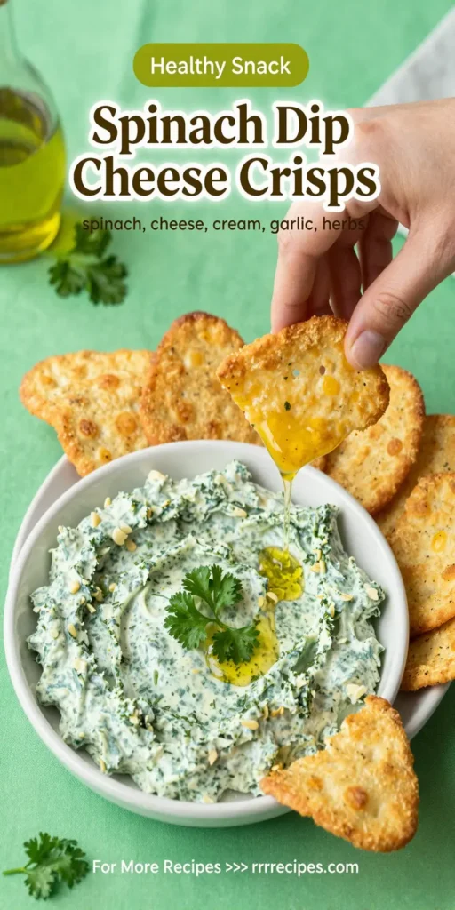 Spinach Dip Cheese Crisps
