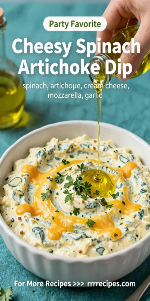 Cheesy Baked Spinach Artichoke Dip