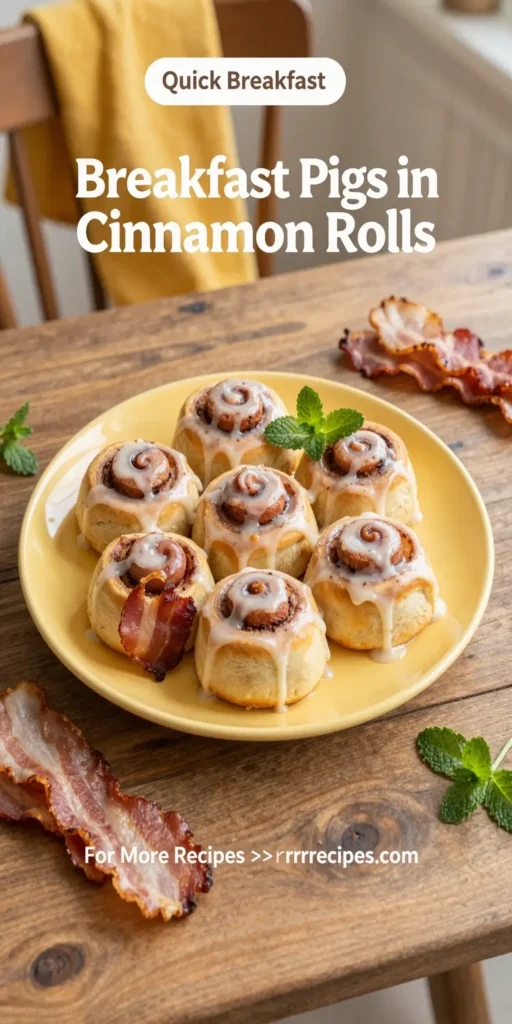 Breakfast Pigs in Cinnamon Rolls