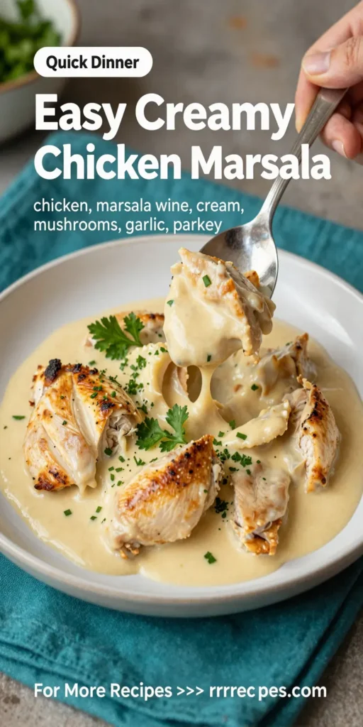 Easy Creamy Chicken Marsala