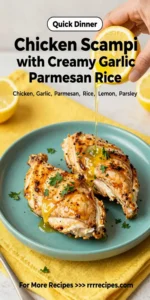 Chicken Scampi with Creamy Garlic Parmesan Rice