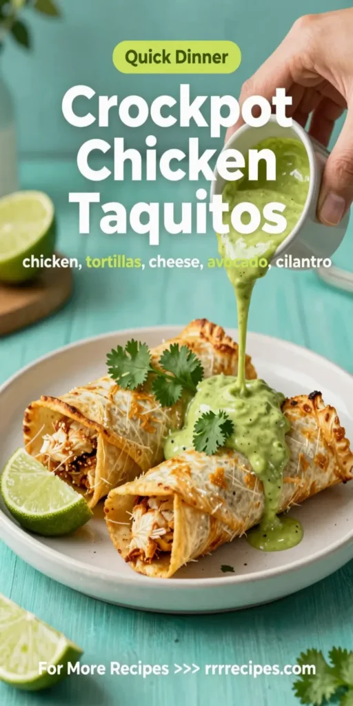 Crockpot Chicken Taquitos