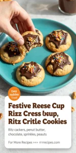 Festive Reese Cup Ritz Cracker Cookies