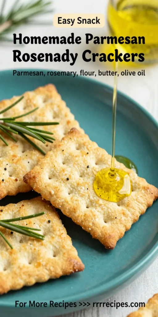 Homemade Parmesan Rosemary Crackers