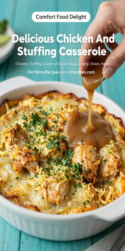 Delicious Chicken And Stuffing Casserole