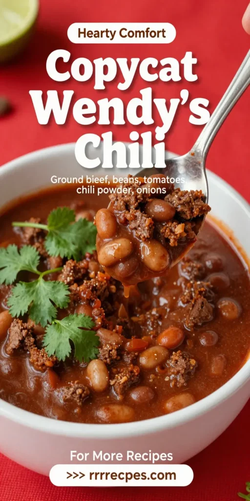 Copycat Wendy's Chili