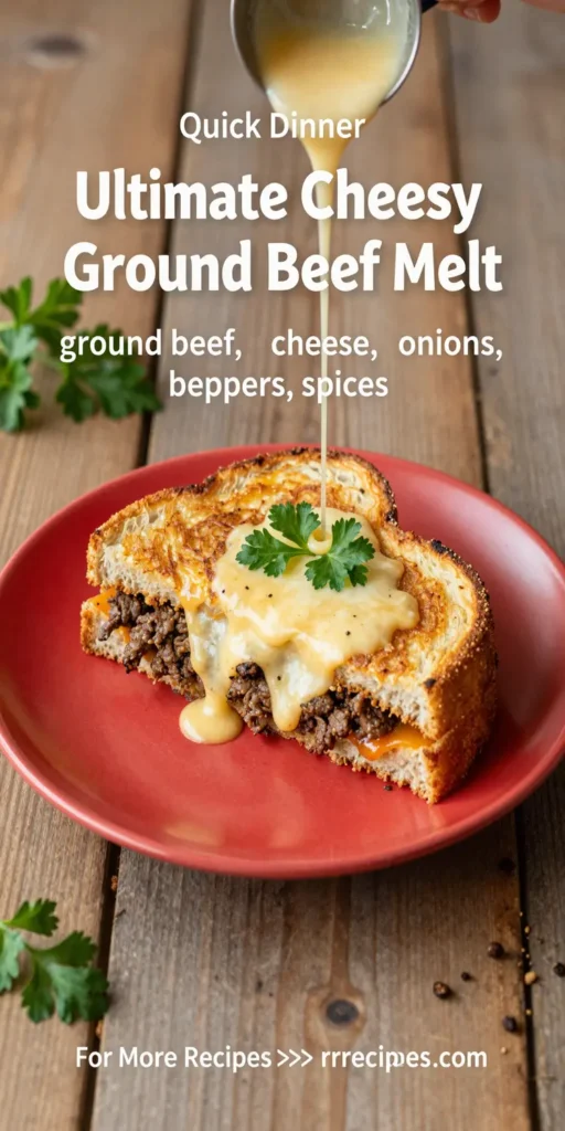 Ultimate Cheesy Ground Beef Melt