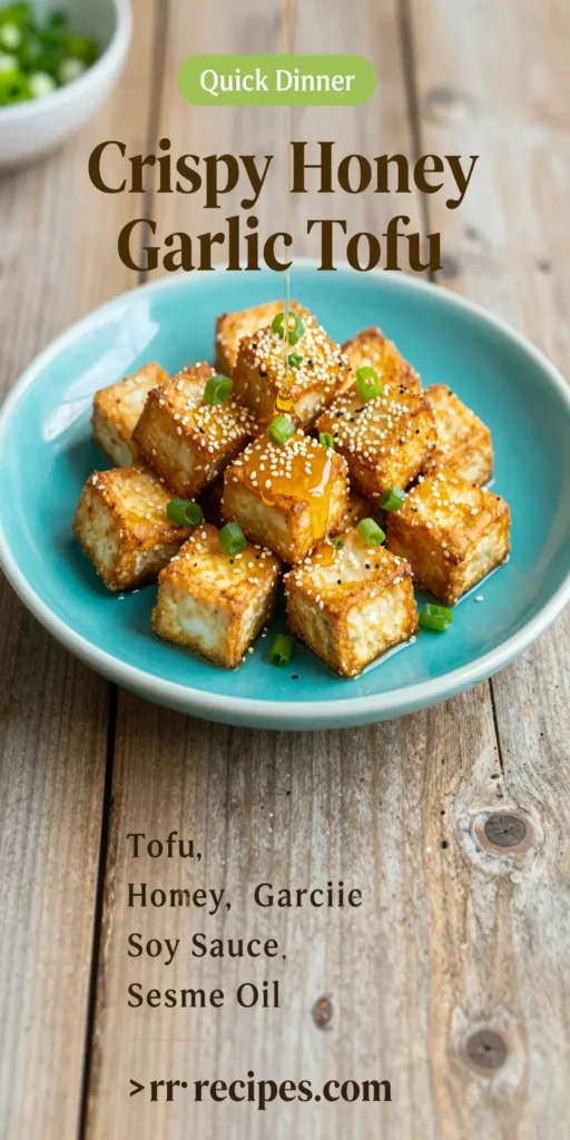 Crispy Honey Garlic Tofu