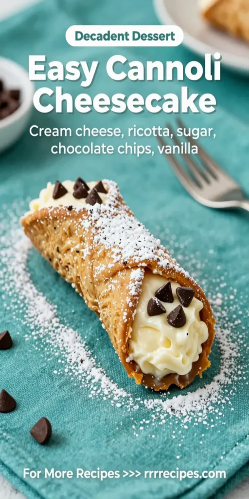 Easy Cannoli Cheesecake