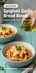 Spaghetti Garlic Bread Bowls