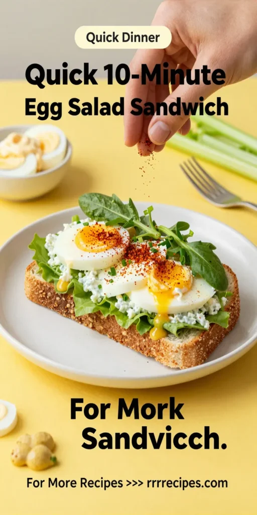 Quick 10-Minute Egg Salad Sandwich