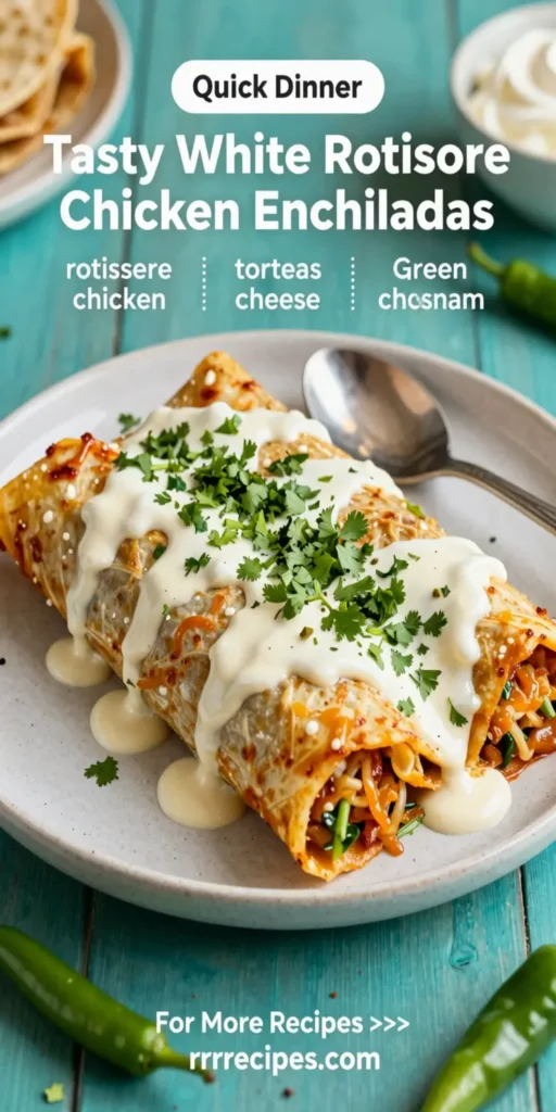 Tasty White Rotisserie Chicken Enchiladas
