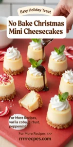 No Bake Christmas Mini Cheesecakes
