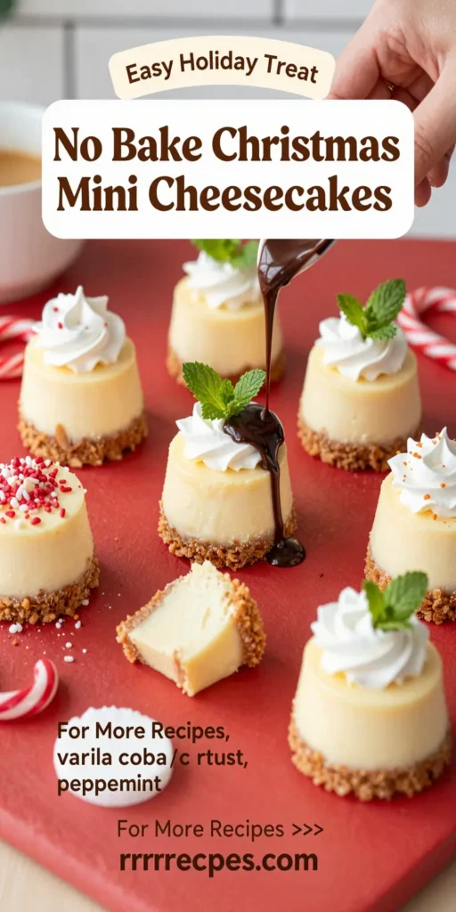 No Bake Christmas Mini Cheesecakes