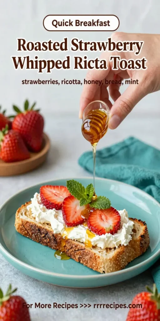 Roasted Strawberry Whipped Ricotta Toast