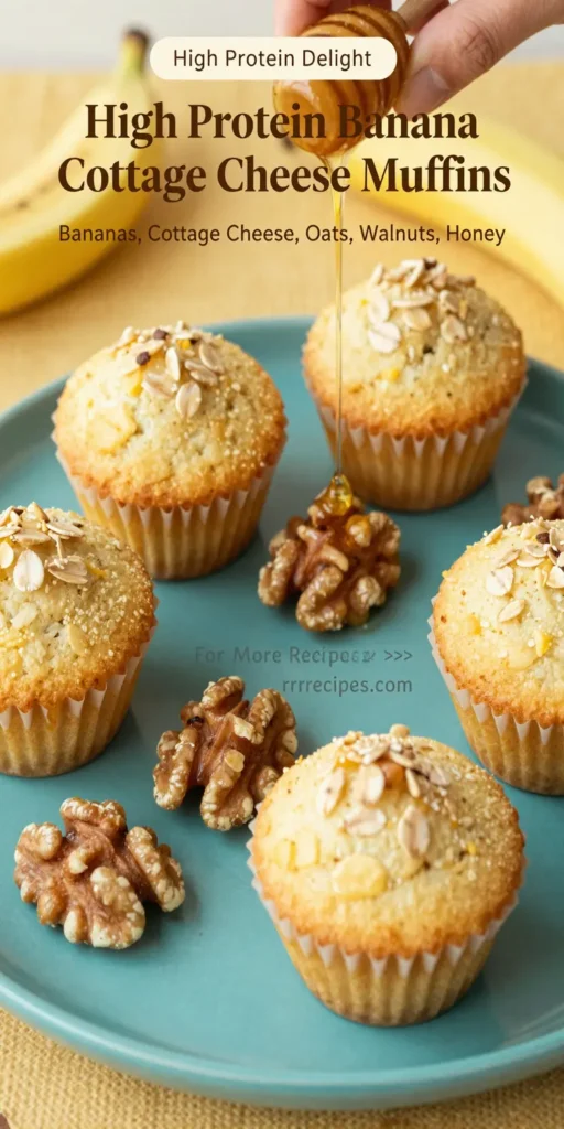 High Protein Banana Cottage Cheese Muffins