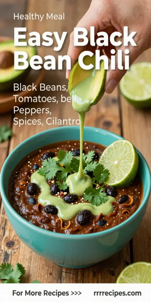 Easy Black Bean Chili – Healthy, Low Fat, and Ready in 30 Minutes