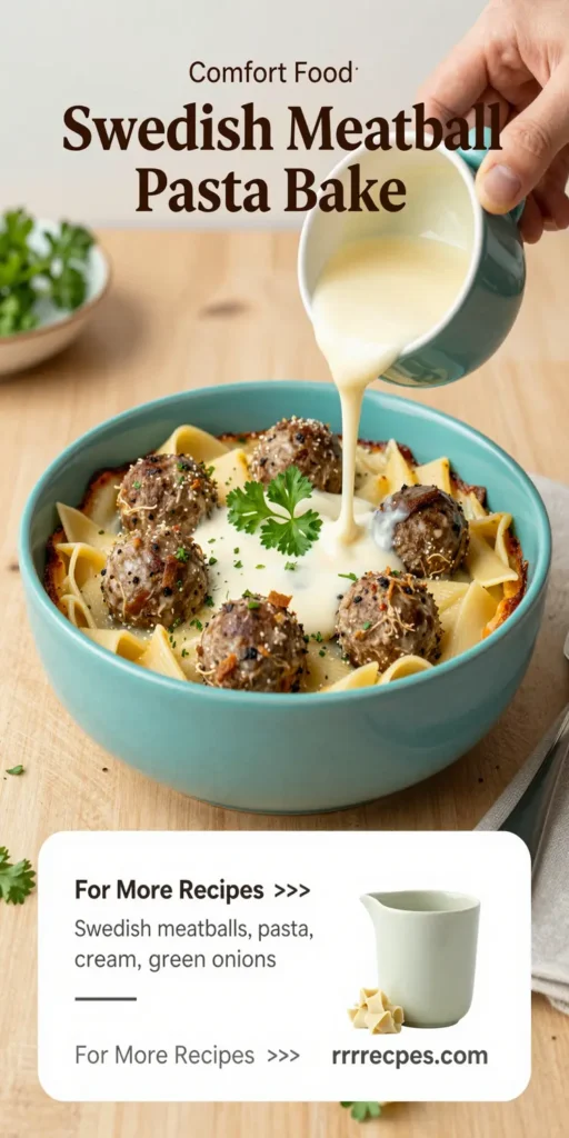 Swedish Meatball Pasta Bake