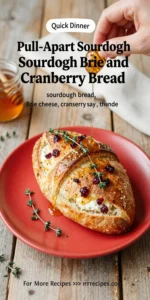 Pull-Apart Sourdough Brie and Cranberry Bread