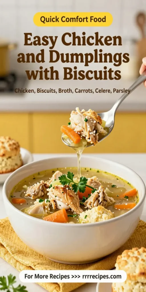 Easy Chicken and Dumplings with Biscuits