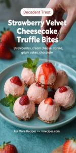Strawberry Velvet Cheesecake Truffle Bites