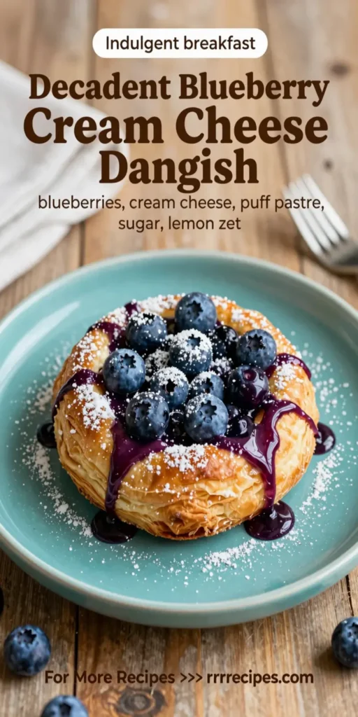 Decadent Blueberry Cream Cheese Danish