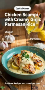 Chicken Scampi with Creamy Garlic Parmesan Rice