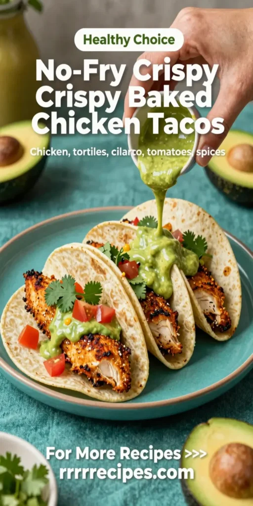 No-Fry Crispy Baked Chicken Tacos