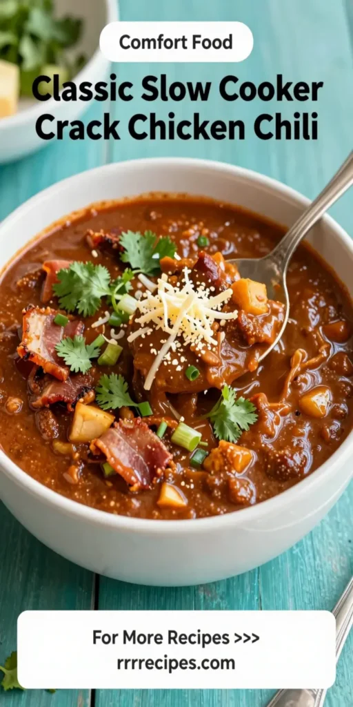 Classic Slow Cooker Crack Chicken Chili