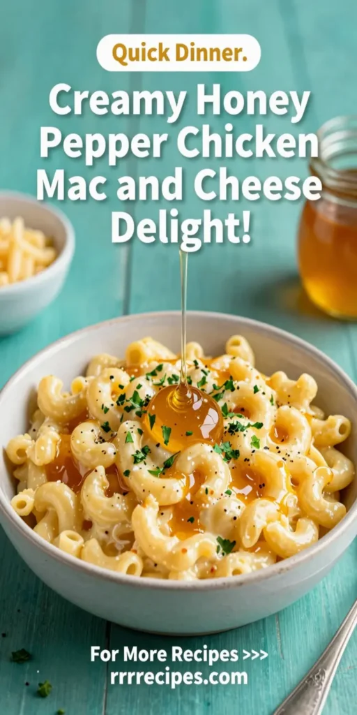 Creamy Honey Pepper Chicken Mac and Cheese Delight