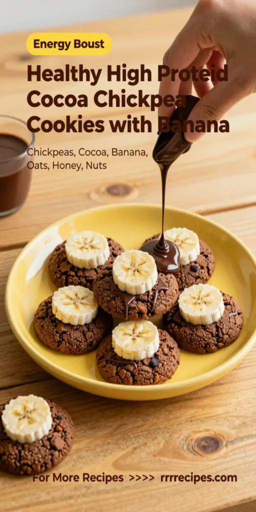 Healthy High Protein Cocoa Chickpea Cookies with Banana