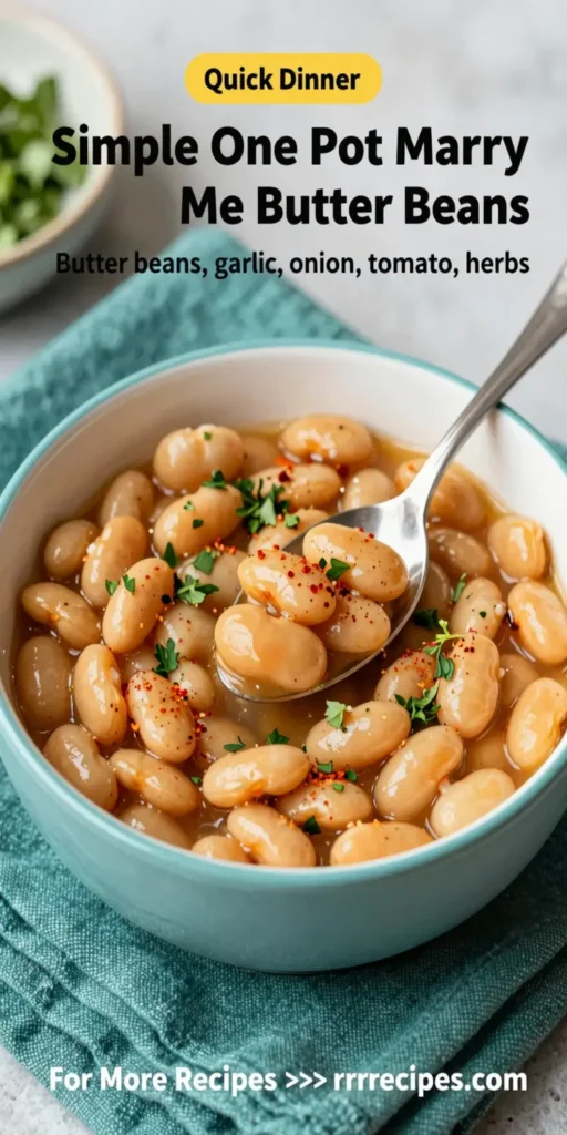 Simple One Pot Marry Me Butter Beans