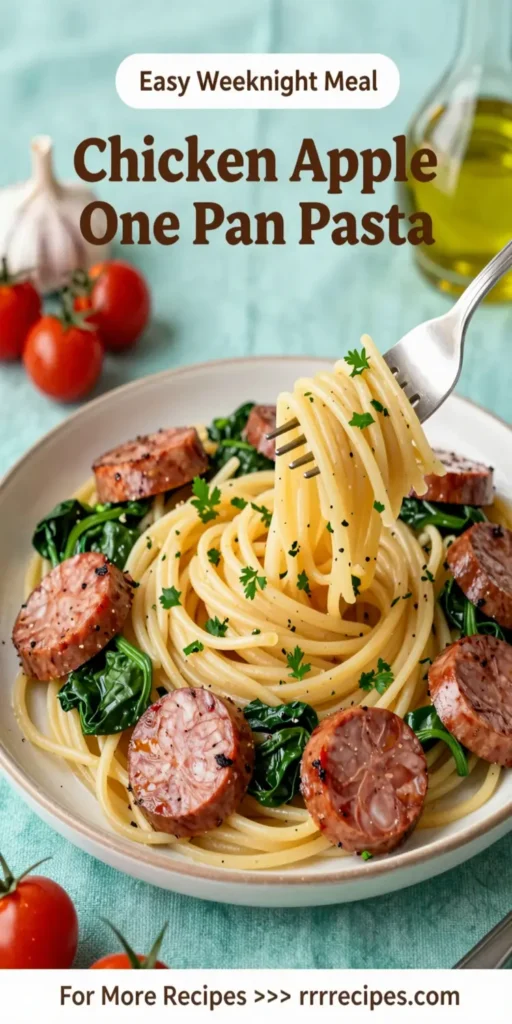 Chicken Apple Sausage One Pan Pasta