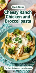 Cheesy Ranch Chicken and Broccoli Pasta Skillet