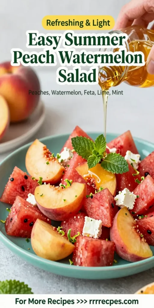 Easy Summer Peach Watermelon Salad