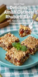 Delicious Amish Oatmeal Rhubarb Bars
