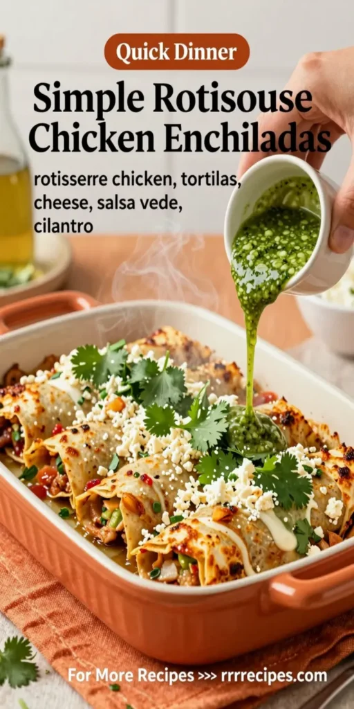 Simple Rotisserie Chicken Enchiladas