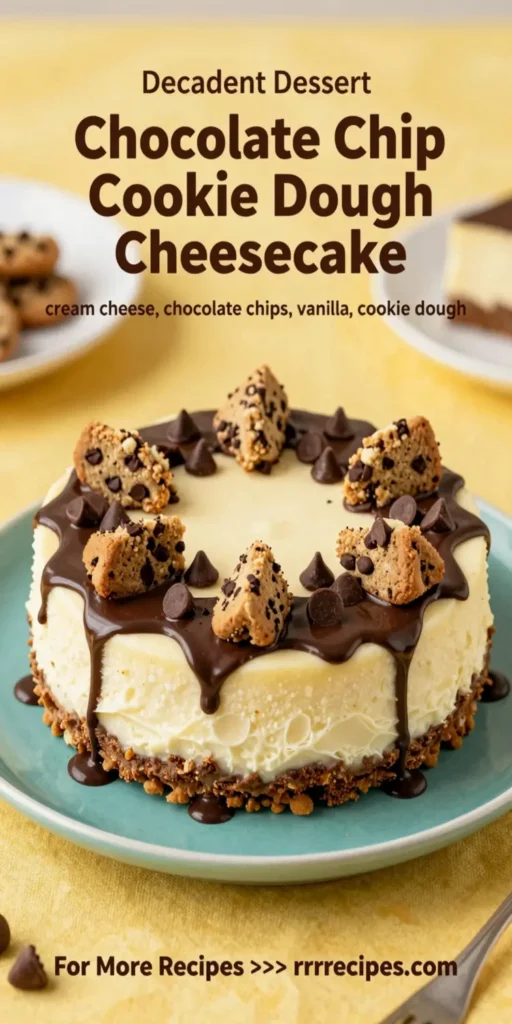 Chocolate Chip Cookie Dough Cheesecake