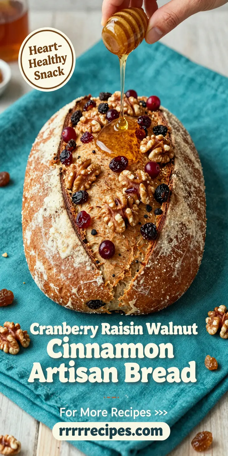 Cranberry Raisin Walnut Cinnamon Artisan Bread